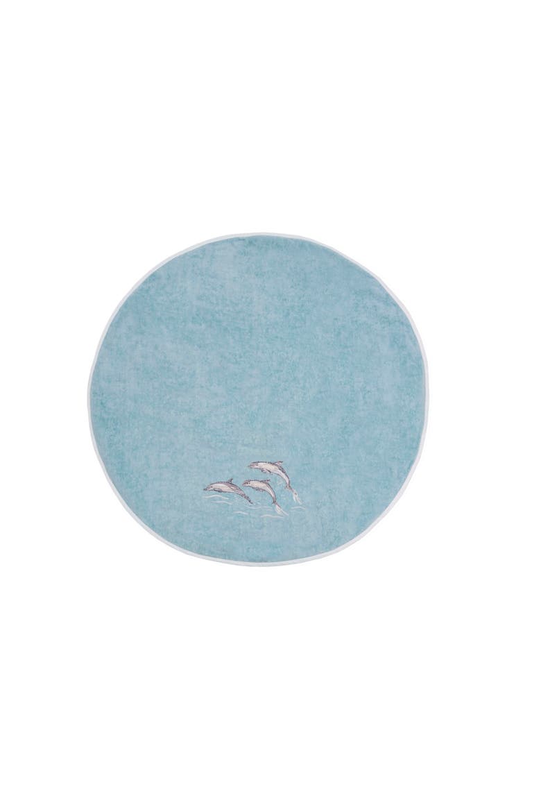 Dolphin Terrycloth Guest Towel, Alternate, color, Blue