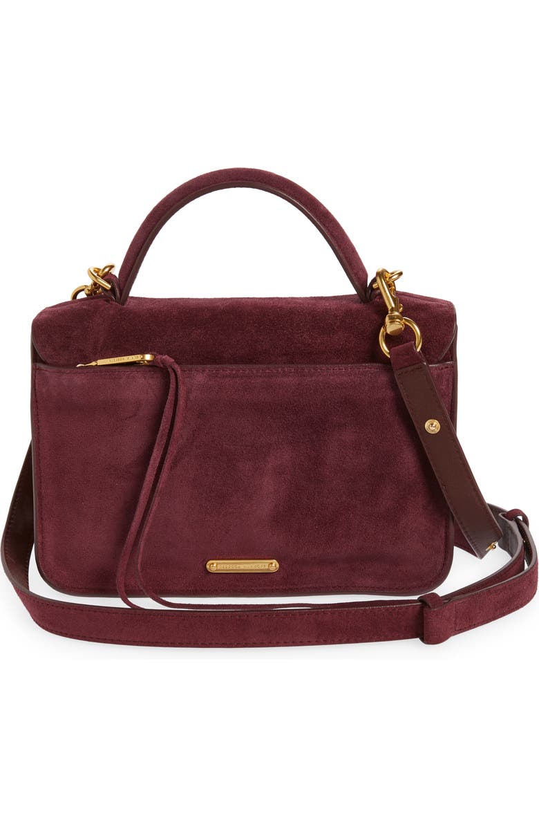 Rebecca Minkoff Small Darren Crossbody Messenger Bag, Alternate, color, Garnet