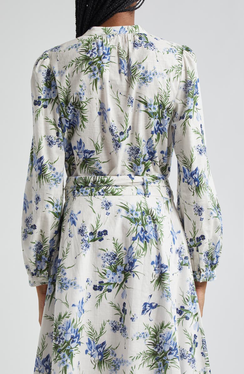 Veronica Beard Ashlynn Floral Cotton Button-Up Shirt, Alternate, color, 