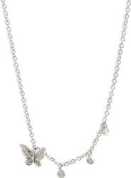 Meira T Diamond Butterfly Pendant Necklace