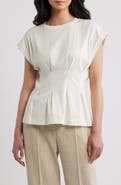 BOSS Evinata Pleated Peplum Top