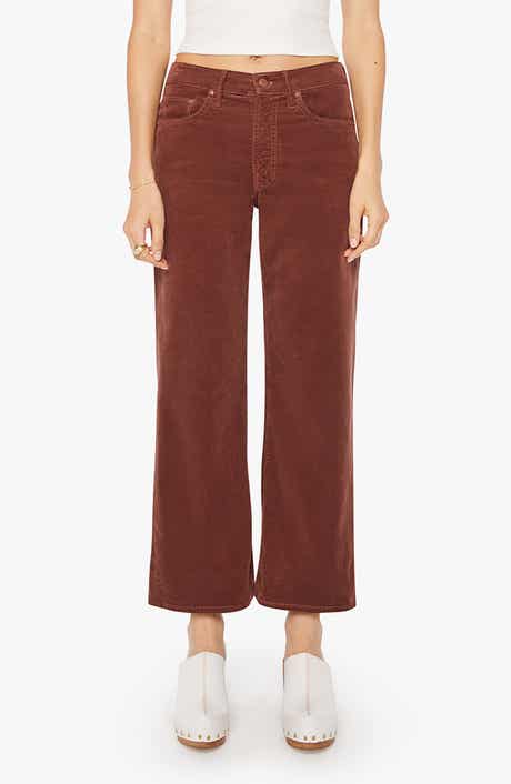 The Maven Mid Rise Ankle Wide Leg Corduroy Pants