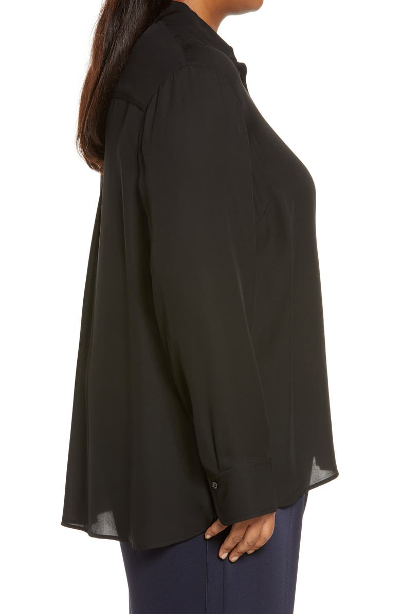 Vince Slim Fit Stretch Silk Button-Up Shirt, Alternate, color,