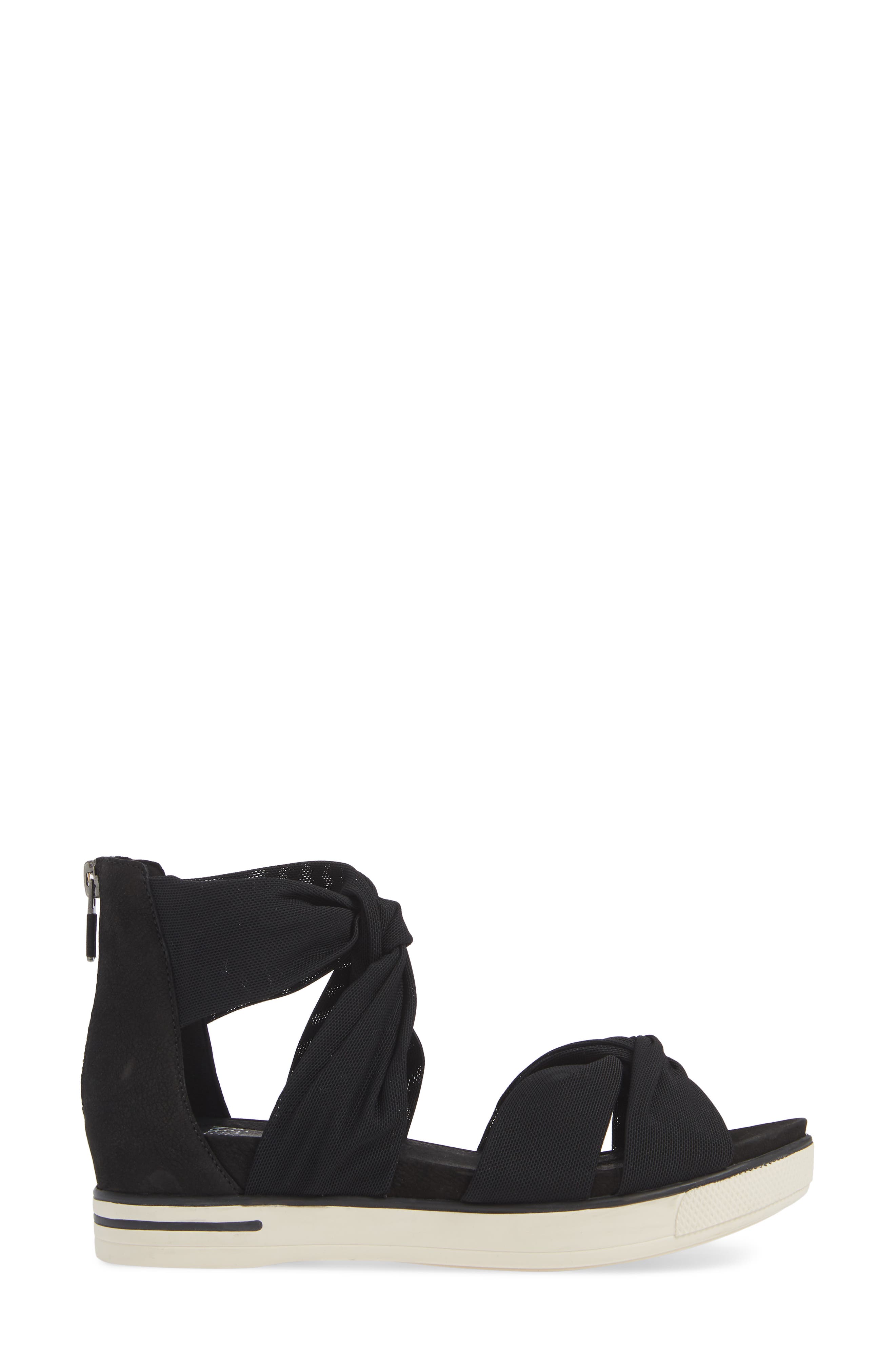 Zanya Sandal, Alternate, color, BLACK FABRIC