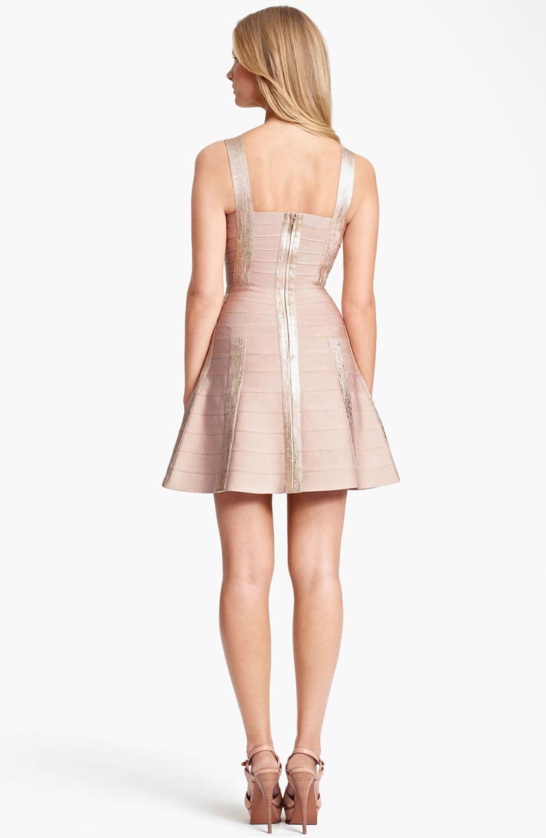 Herve Leger A-Line Bandage Dress, Alternate, color,
