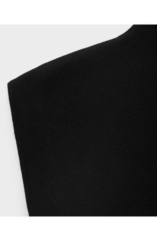 Mango Perkins Knit Sleeveless Top In Black