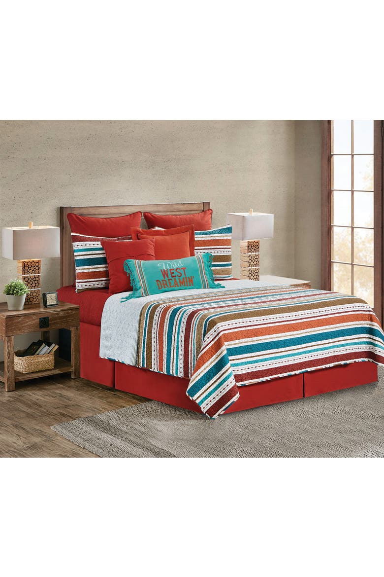 Ezekiel Ridge Cotton Quilt Set  - Reversible and Machine Washable, Main, color, Blue