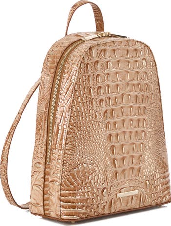 Nola Croc Embossed Leather Backpack