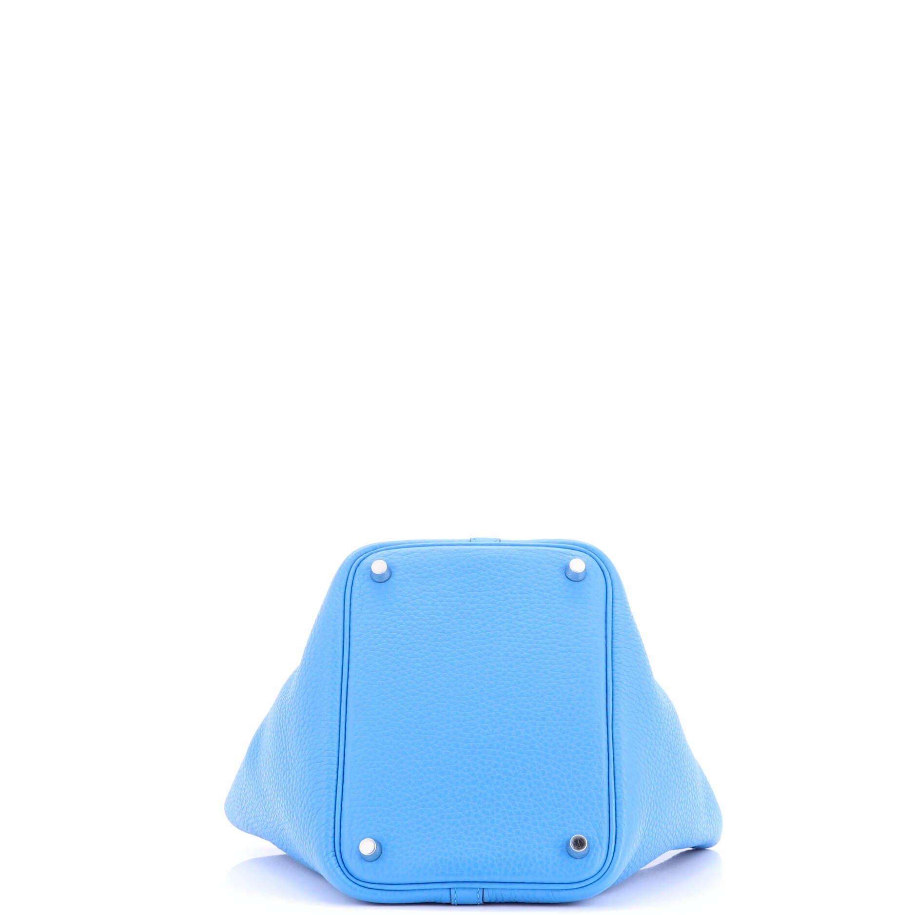 Pre-Owned Hermes Picotin Lock Bag Clemence PM, Alternate, color, Bleu Zanzibar