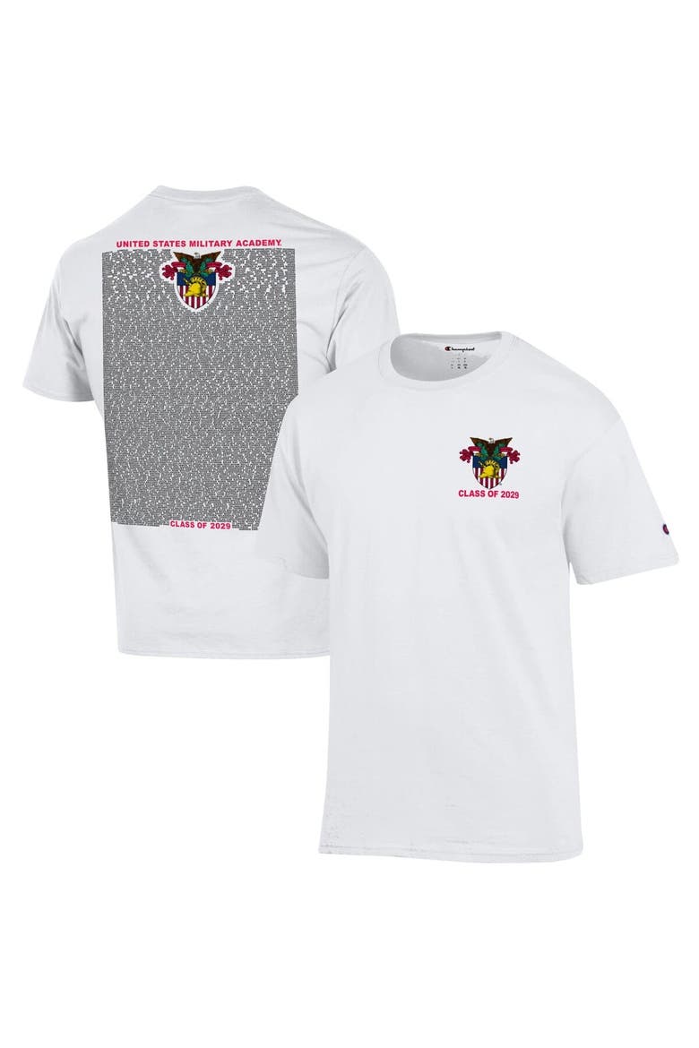 Men's Champion White Army Black Knights Class of 2029 R-Day T-Shirt, Main, color, White