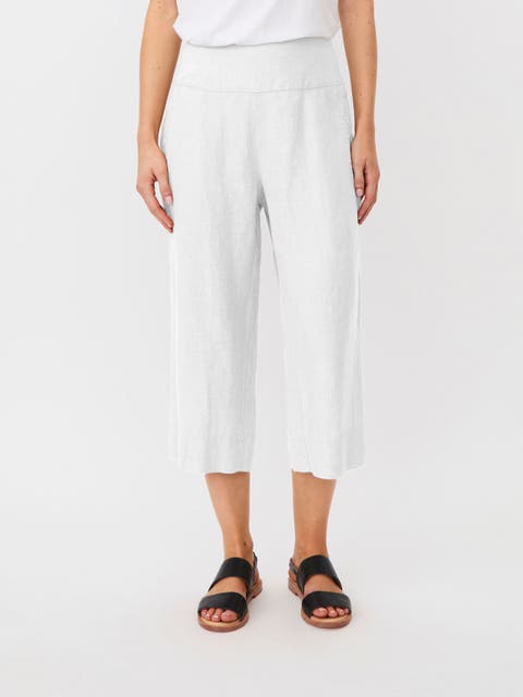 Mapallas Linen Cropped Trousers