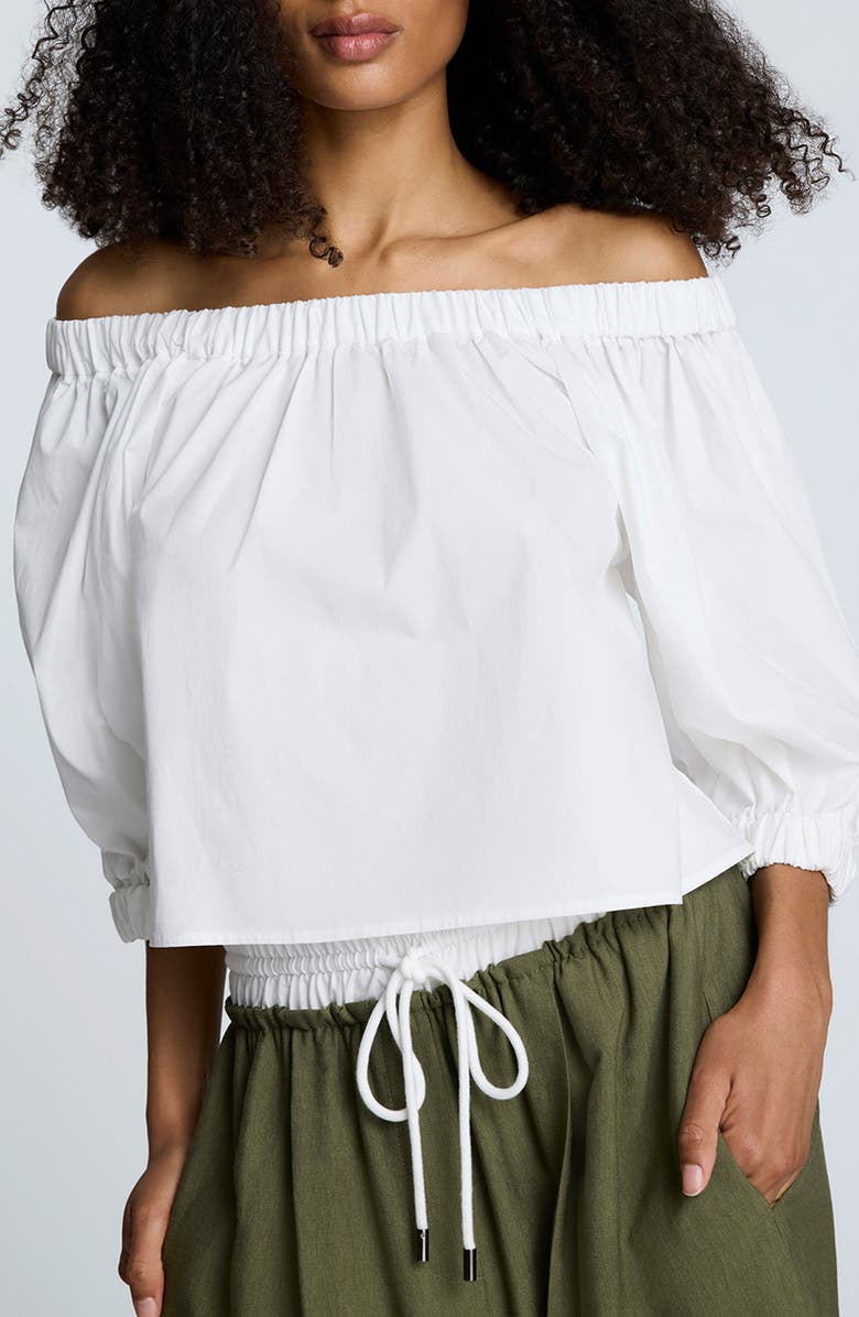 Kenneth Cole Puff Sleeve Off the Shoulder Top, Main, color, 