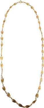 MADISON BEVERLY HILLS Vintage 1960s Goldtone Filigree Leaf link Necklace