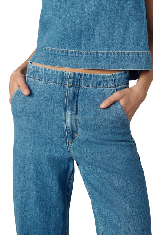 Joe's Jeans The Clean High Waist Wide Leg Denim Trouser Jeans In Blue