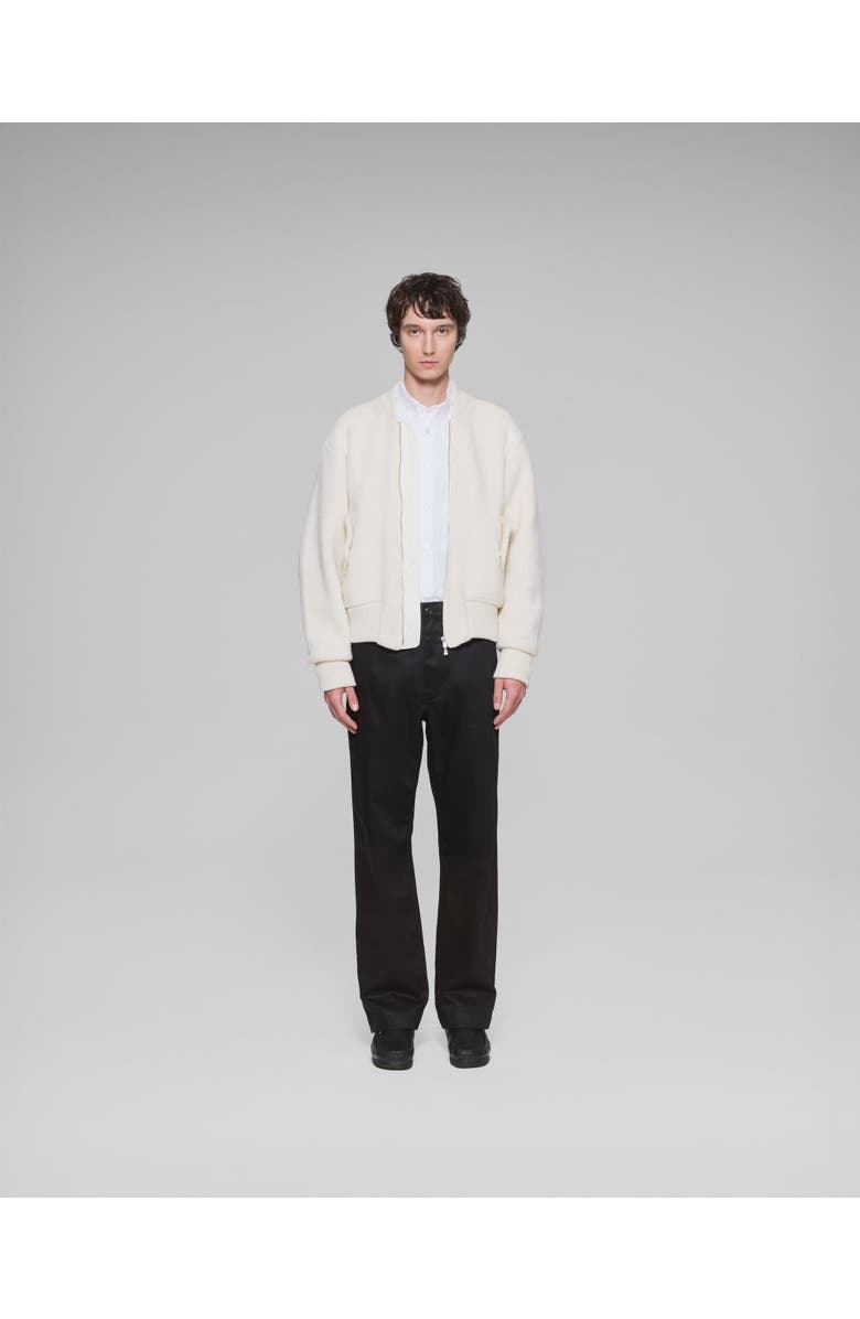 vowels Handstitch Knitted Bomber Jacket, Alternate, color, Cream