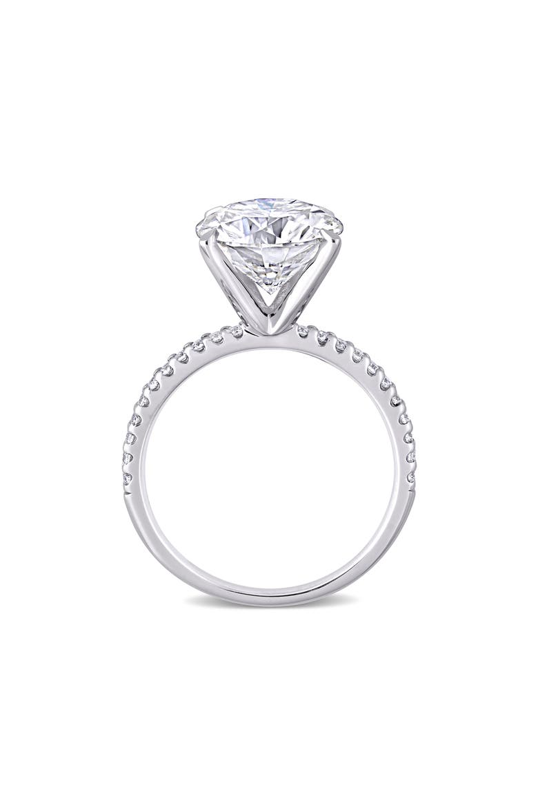 14K White Gold Created Moissanite Engagement Ring, Alternate, color, WHITE GOLD
