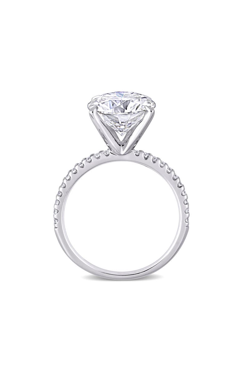DELMAR 14K White Gold Created Moissanite Engagement Ring, Alternate, color, 
