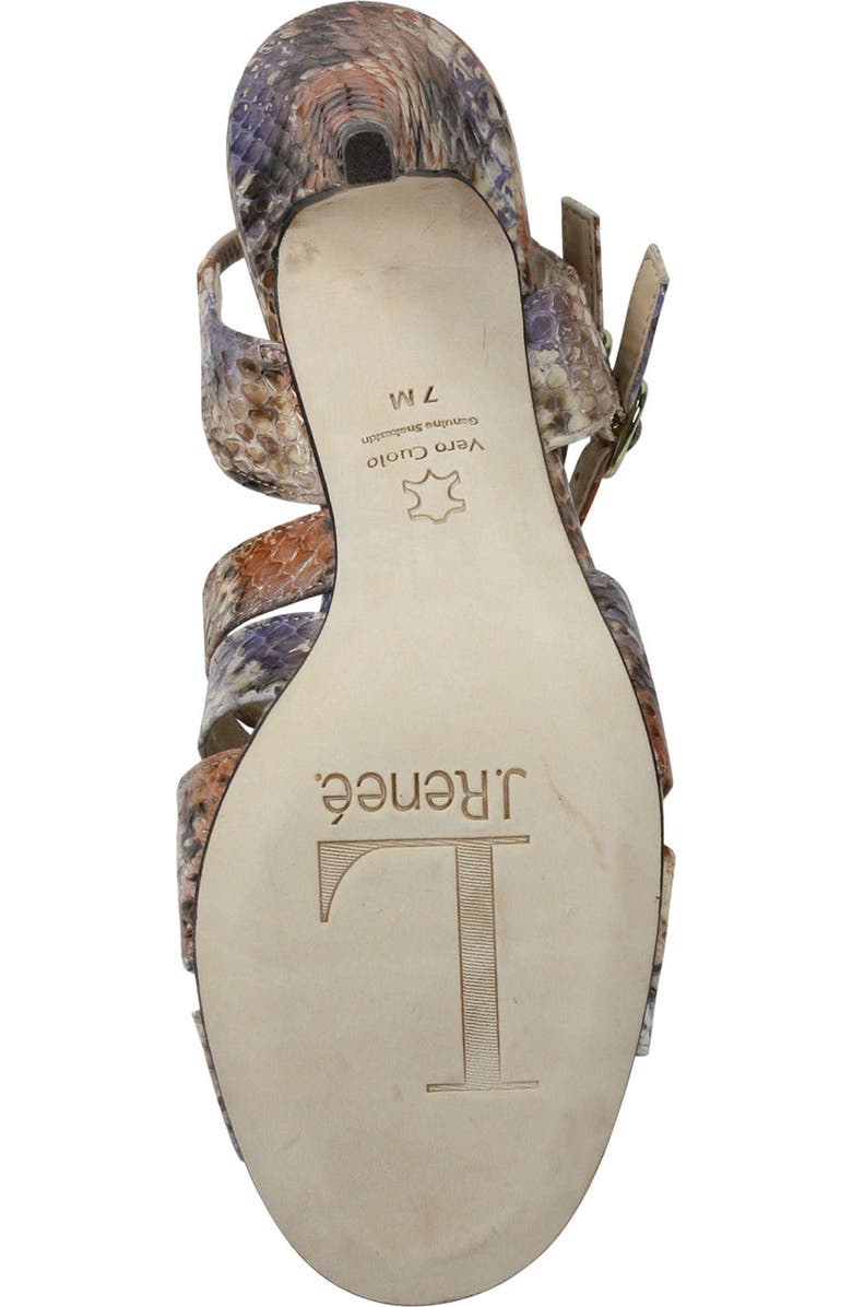 J. Reneé Carro Snake Embossed Strappy Sandal, Alternate, color,
