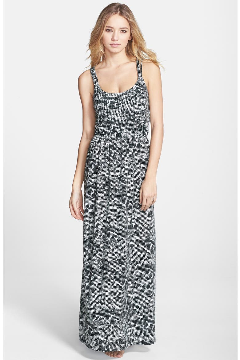 BCA Print Maxi Dress, Main, color, STATIC ELECTRICITY