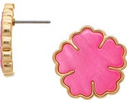RIVKA FRIEDMAN Mother of Pearl Flower Stud Earrings