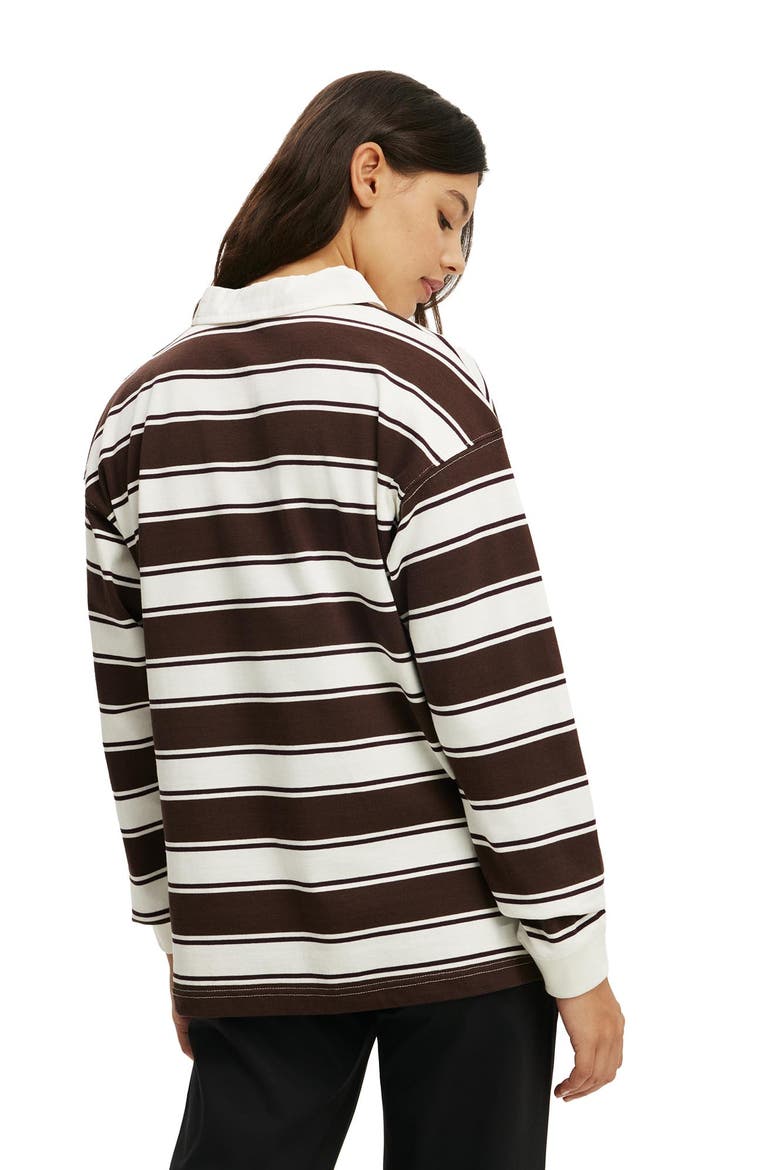 Women's Active Rugby Jersey, Alternate, color, Coconut Milk Ruby Stripe