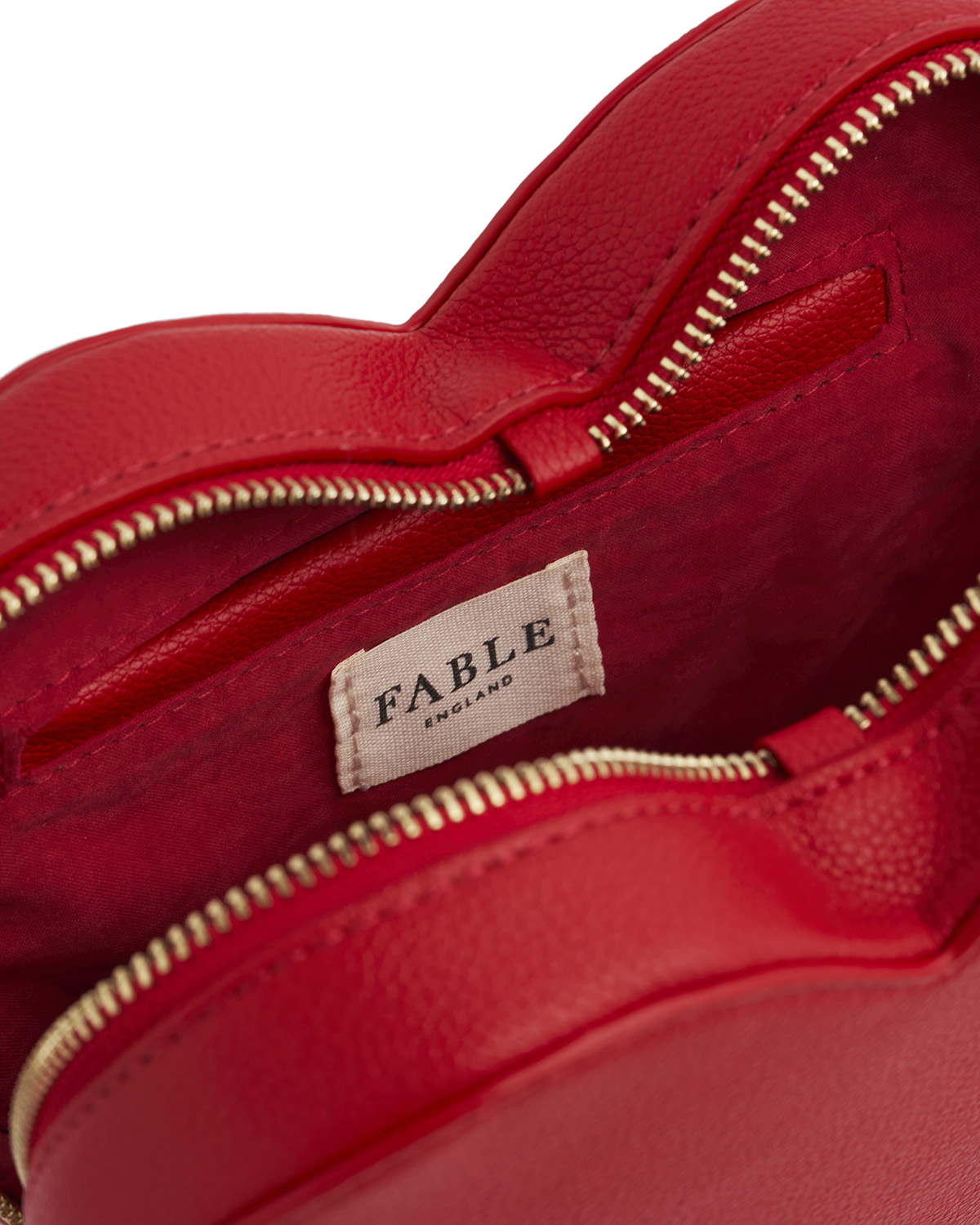 Fable England Penelope Heart Crossbody Purse, Alternate, color, Red