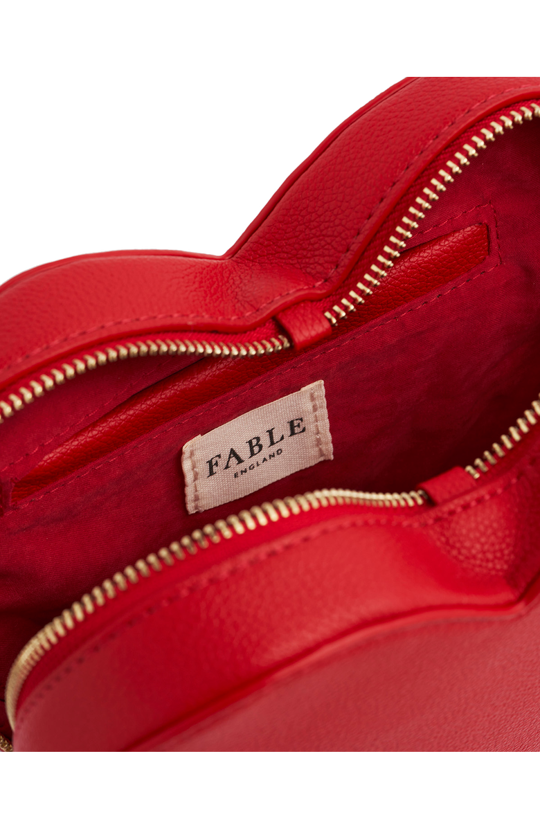 Fable England Penelope Heart Crossbody Purse, Alternate, color, Red