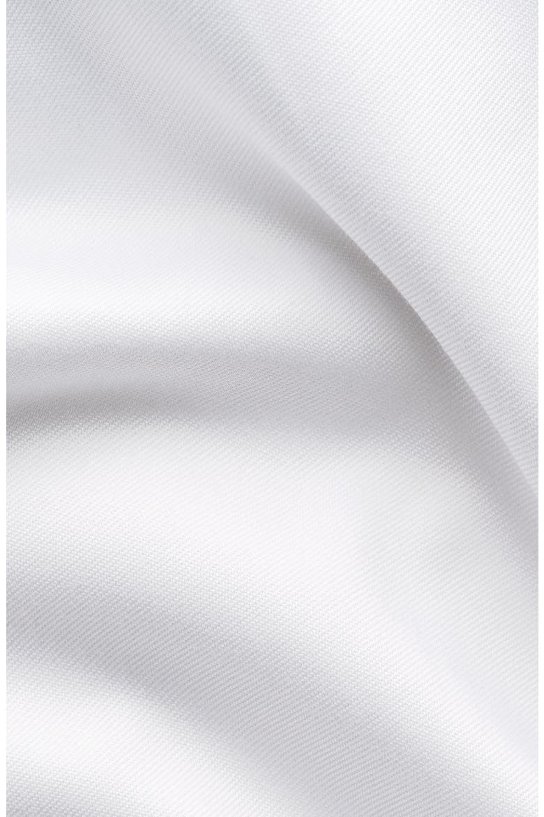 Slim Fit Solid with Floral Detail Signature Twill Button-Up Shirt, Alternate, color, WHITE