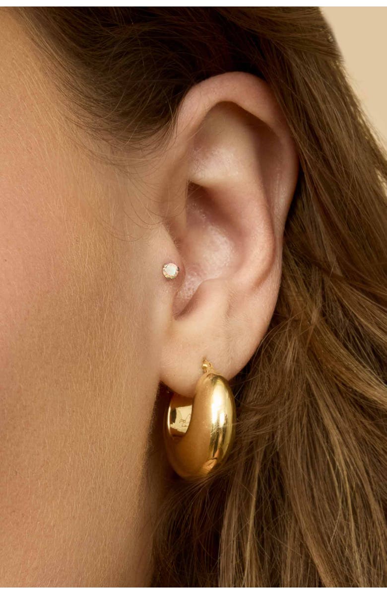 Oradina 14K Yellow Gold The Archie Bold Hoops, Alternate, color, Yellow Gold