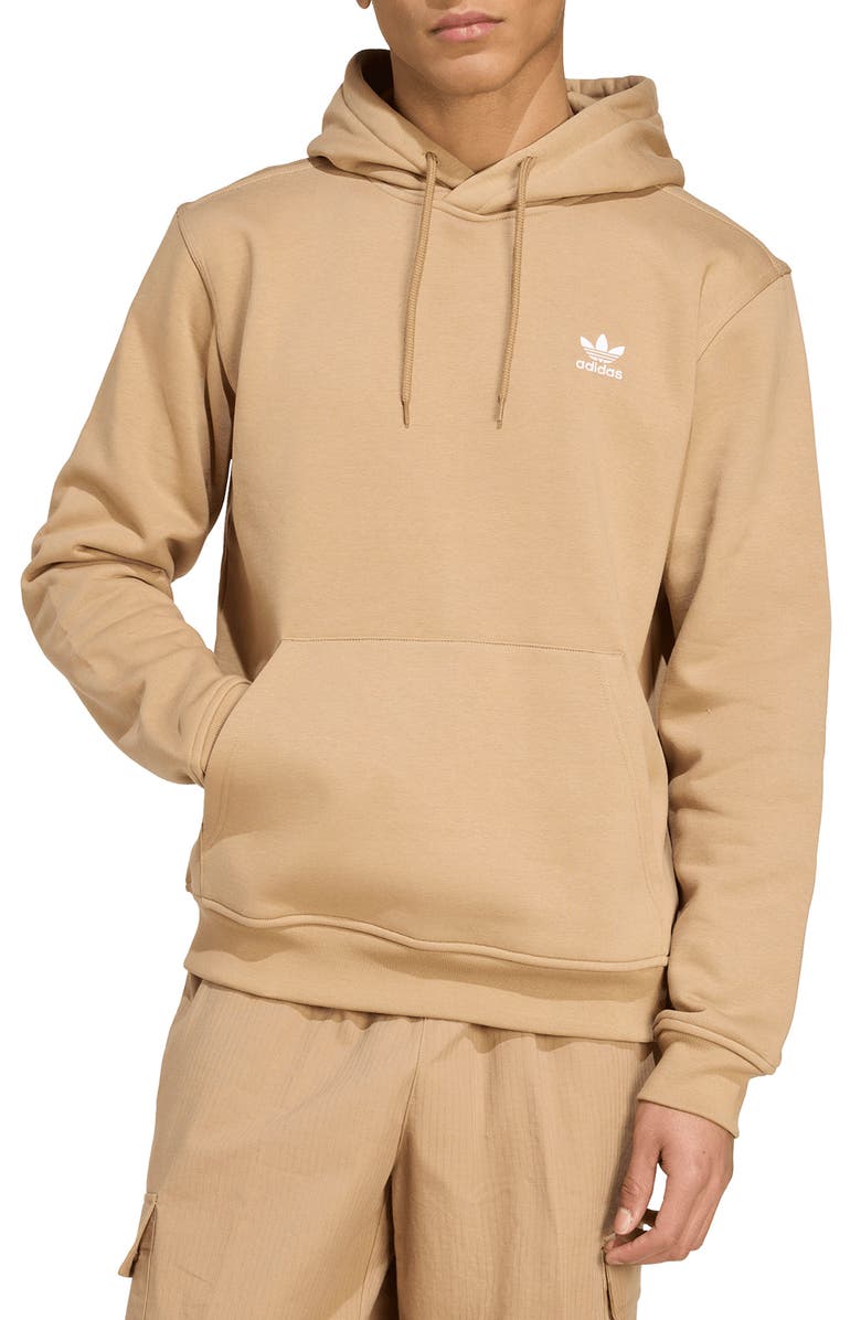adidas Originals Trefoil Essentials Pullover Hoodie, Main, color, Cardbo