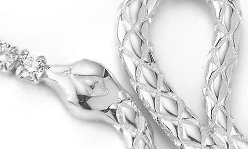Sphera Milano Snake Charm Cz Bracelet In Metallic