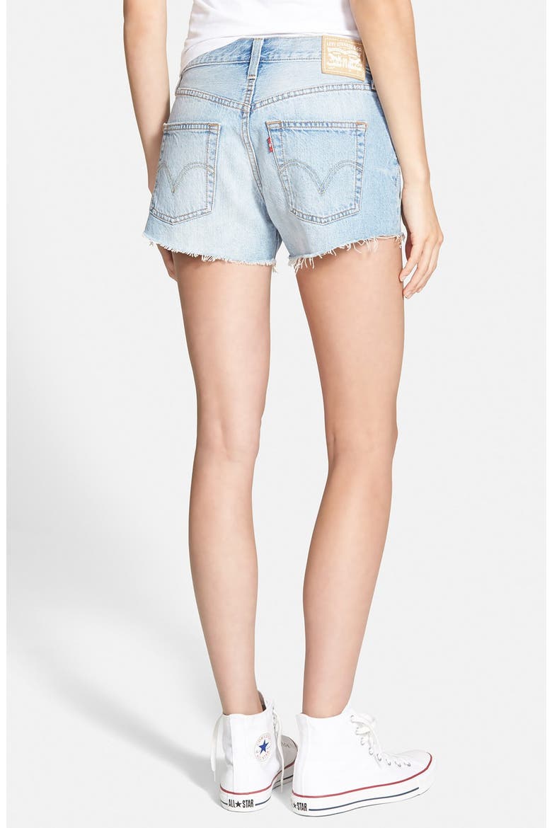 Levi's® '501®' Cutoff Denim Shorts, Alternate, color, LIGHT WASH