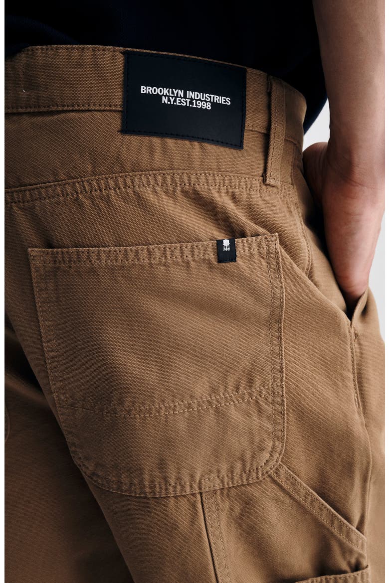 Williamsburg Relaxed Straight Leg Canvas Carpenter Pants, Alternate, color, FADED BROWN COLORED