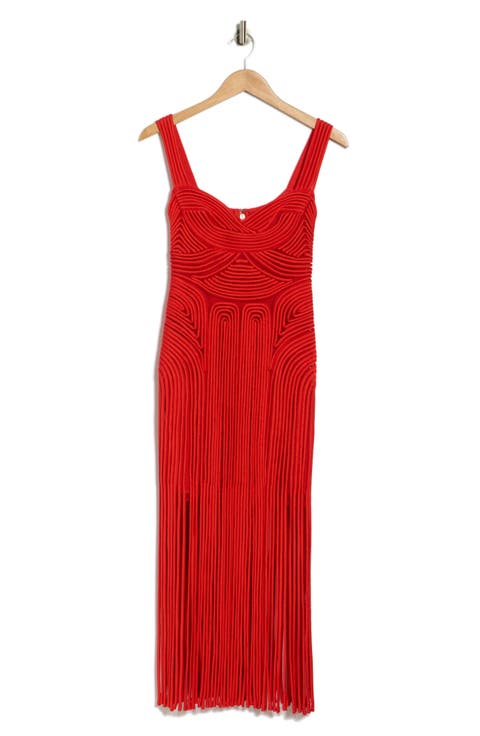 Darby Fringe Hem Midi Dress