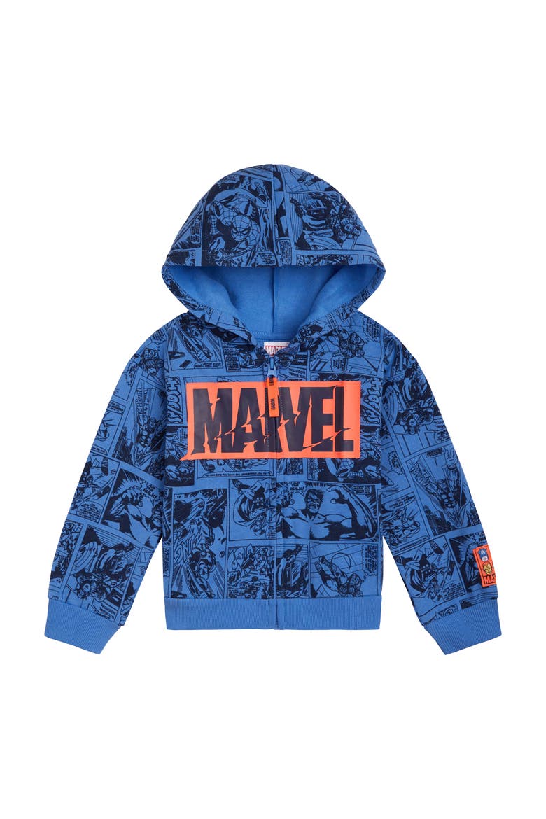 Avengers Fleece Zip-Up Hoodie, Main, color, Marvel Navy Blue