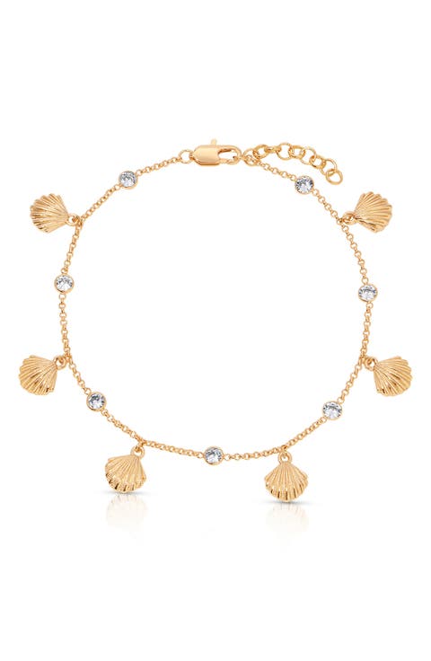Scallop Shell Charm Anklet