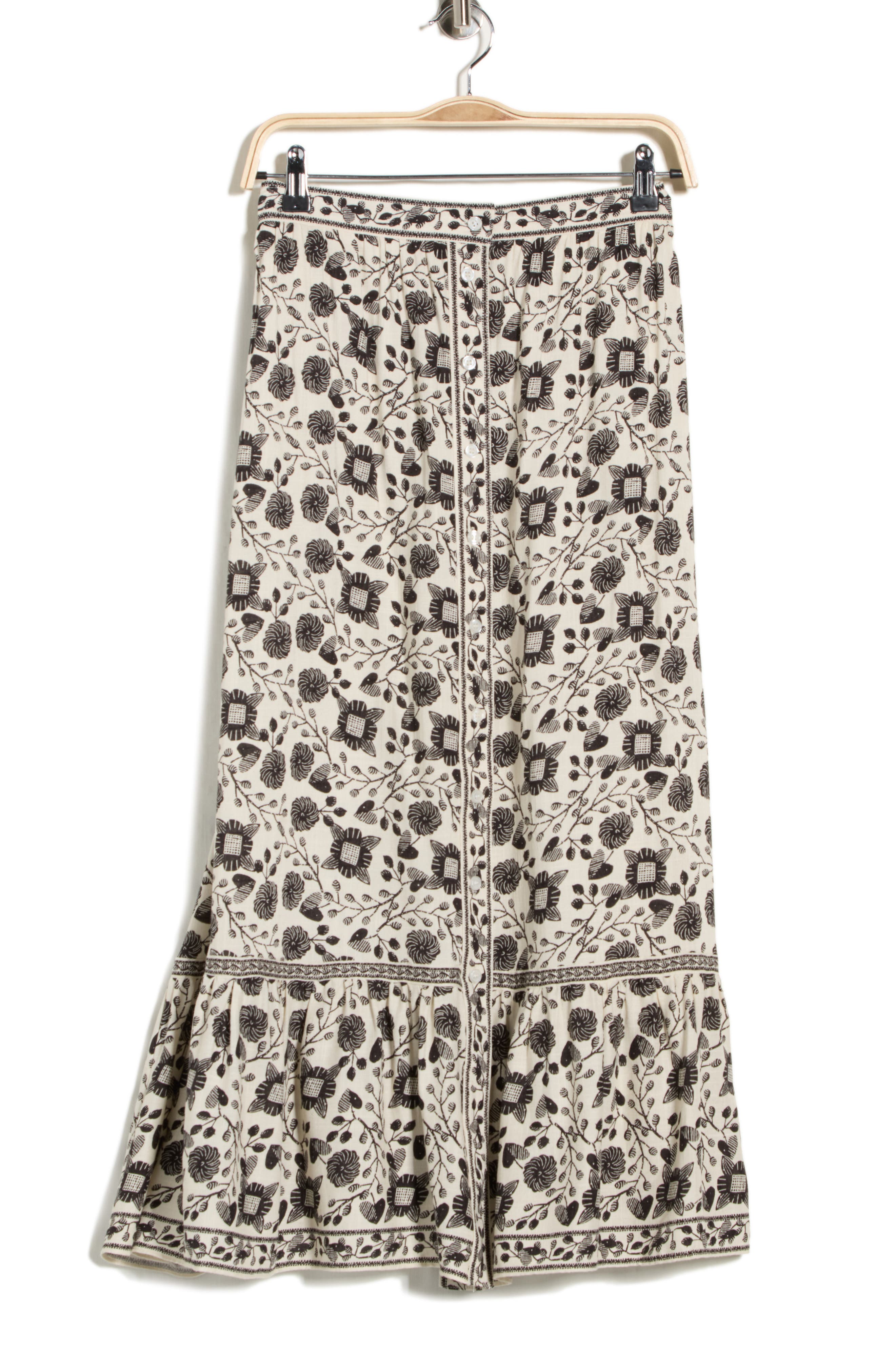 MAX STUDIO Button Front Maxi Skirt