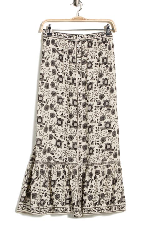 Button Front Maxi Skirt