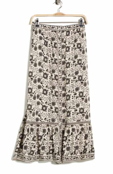 MAX STUDIO Button Front Maxi Skirt