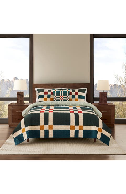 Four Square Quilt & Shams Set