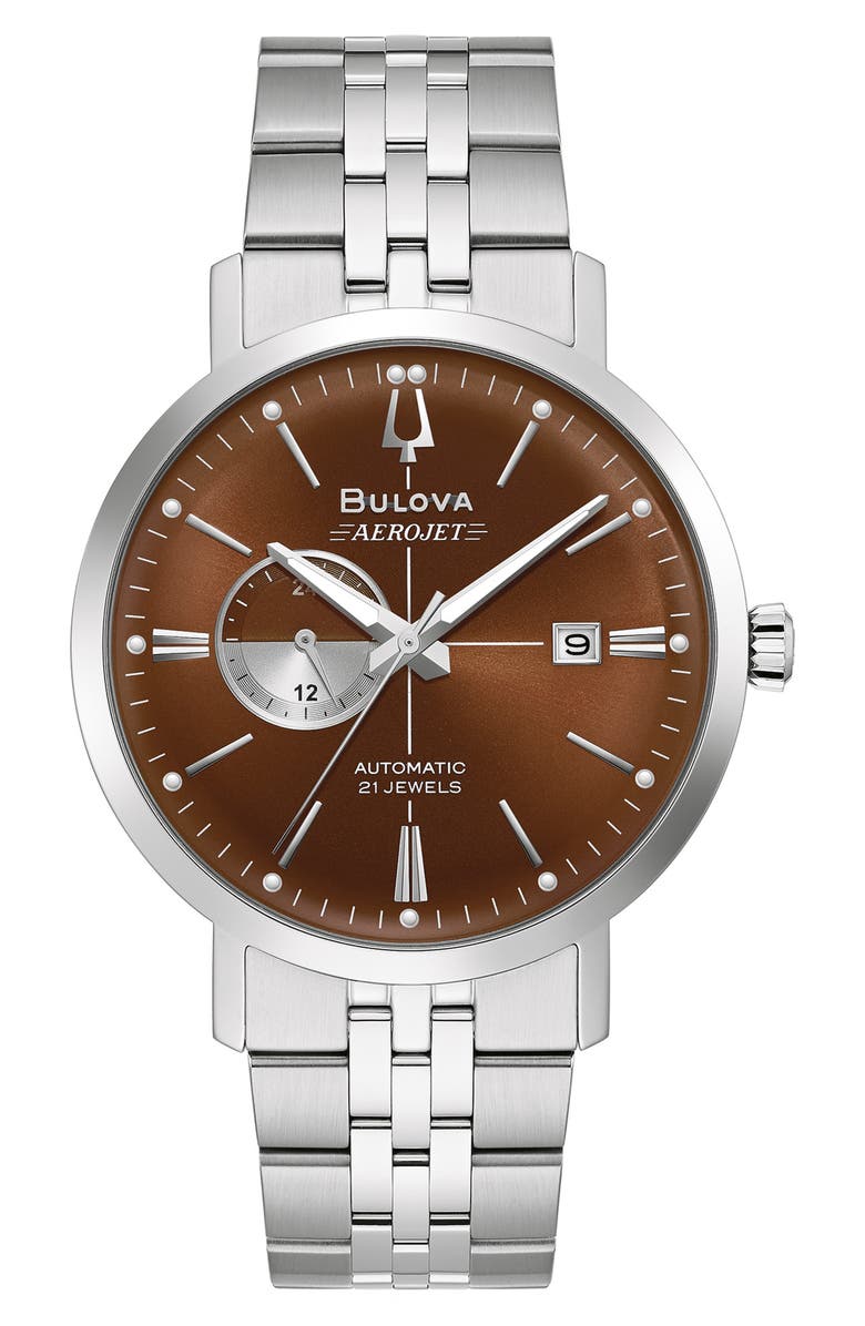 BULOVA Aerojet Automatic Bracelet Watch, 41mm, Main, color,