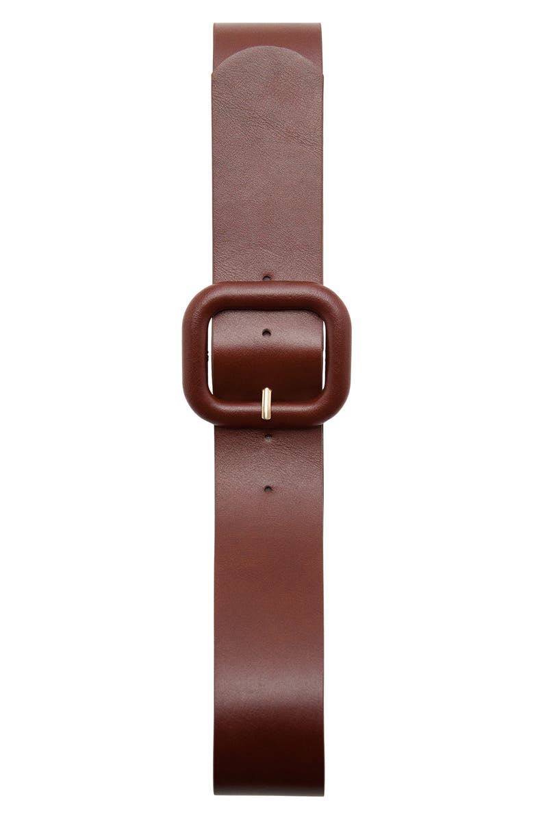 MANGO Faux Leather Belt, Alternate, color,