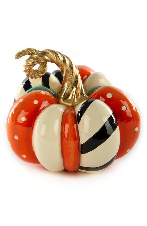 Patchwork Spice Mini Pumpkin Ornament