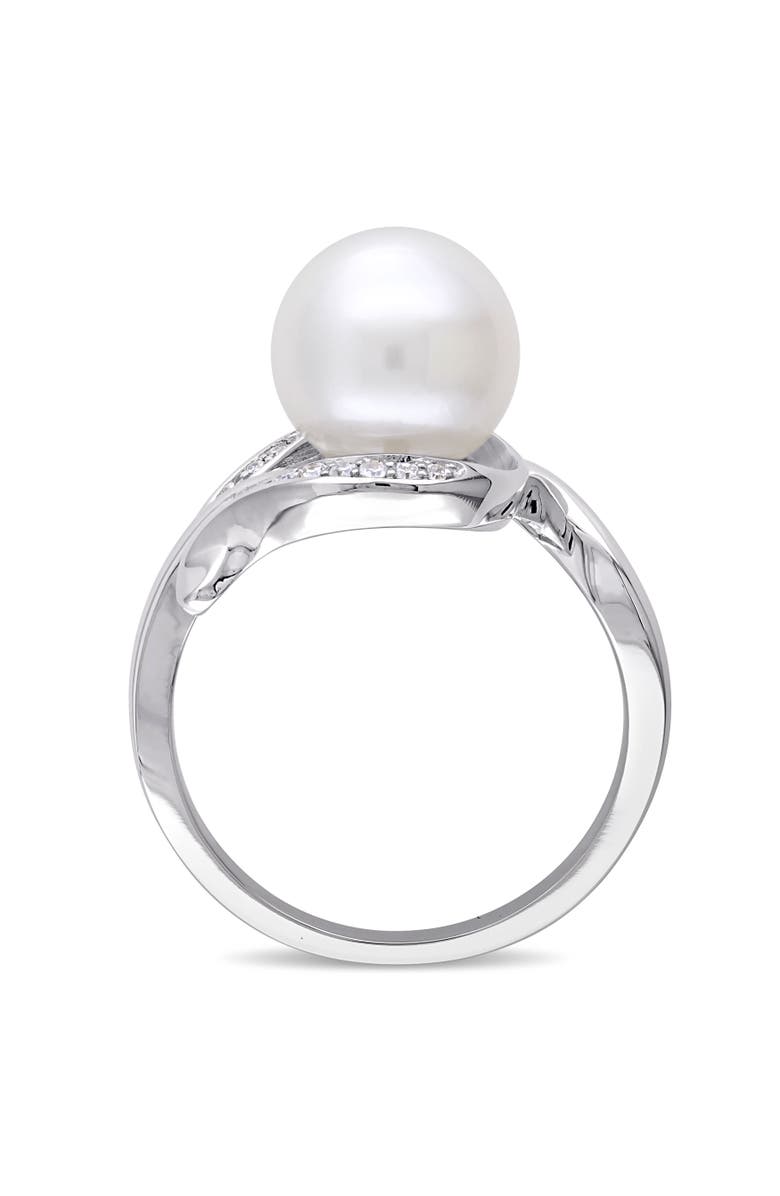 Julianna B. Pearl & Diamond Accent Ring 10k, Alternate, color, Cultured Pearl