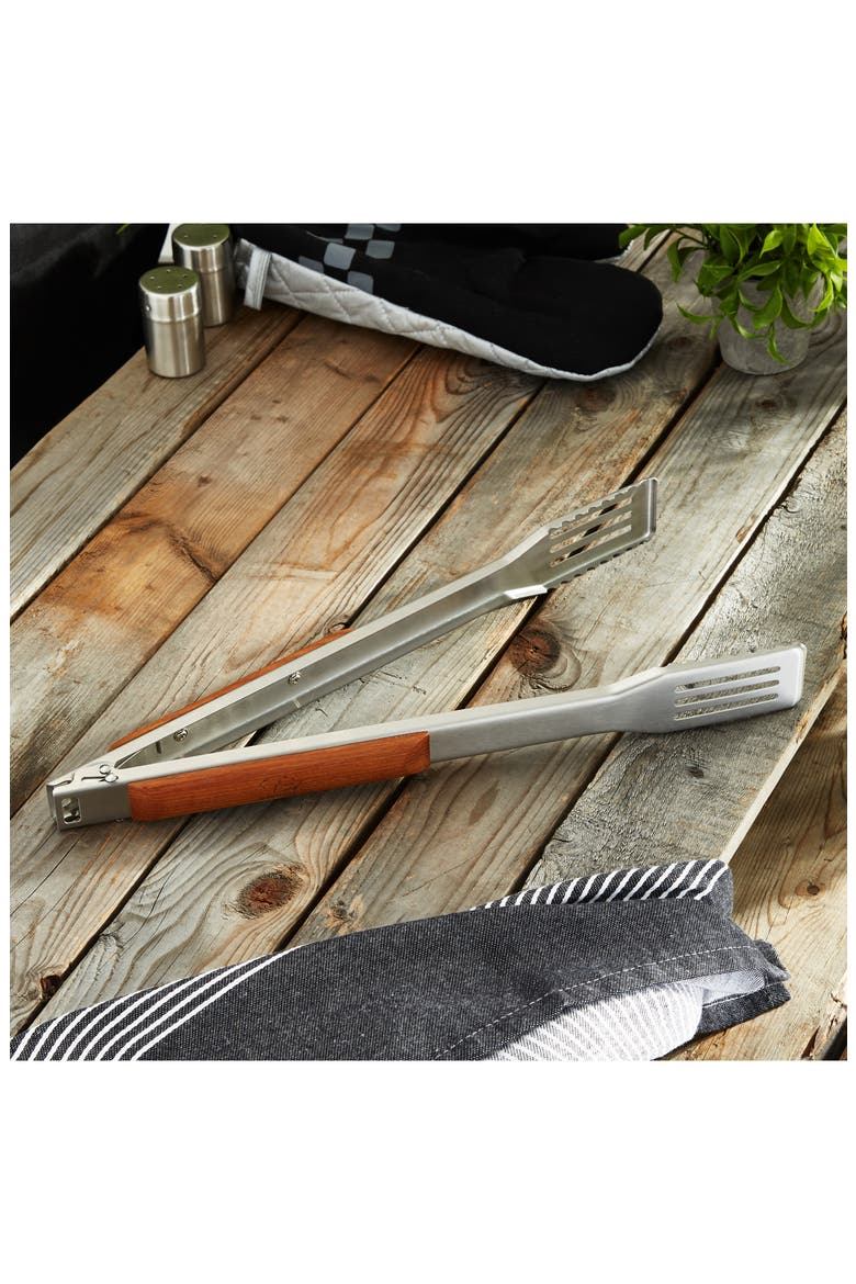 BBQ Tongs, Alternate, color, BROWN