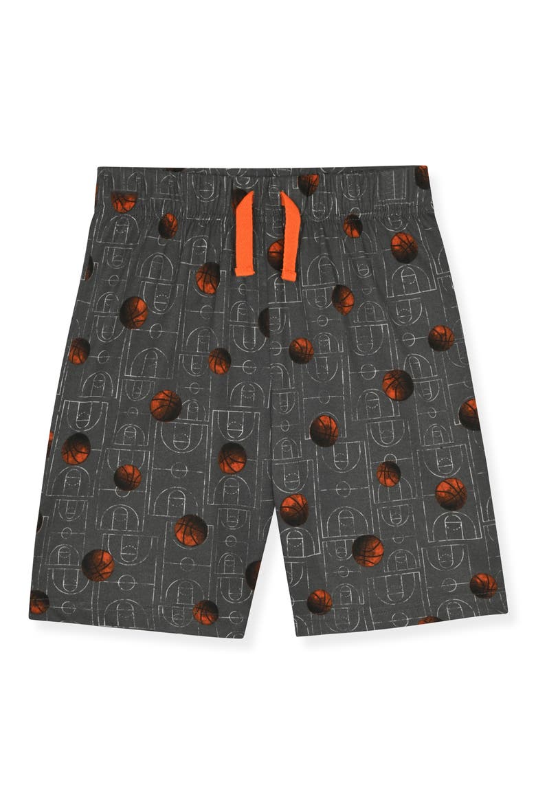Kids' Graphic T-Shirt & Pajama Shorts Set, Alternate, color, BLACK