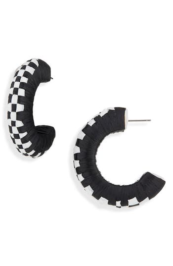 Cara Bow Fringe Crystal Statement Stud Earrings In Black