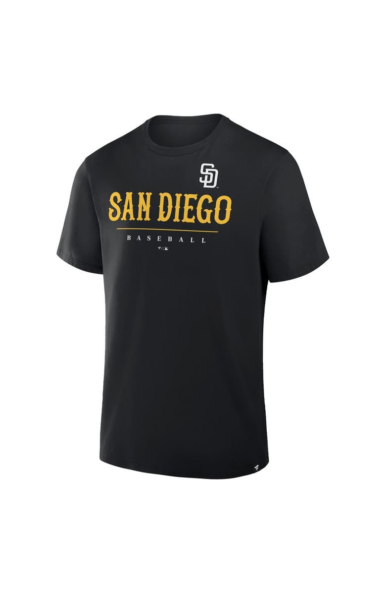 FANATICS Men's Fanatics Black San Diego Padres Color Pop Legacy Clubhouse T-Shirt, Alternate, color, Black