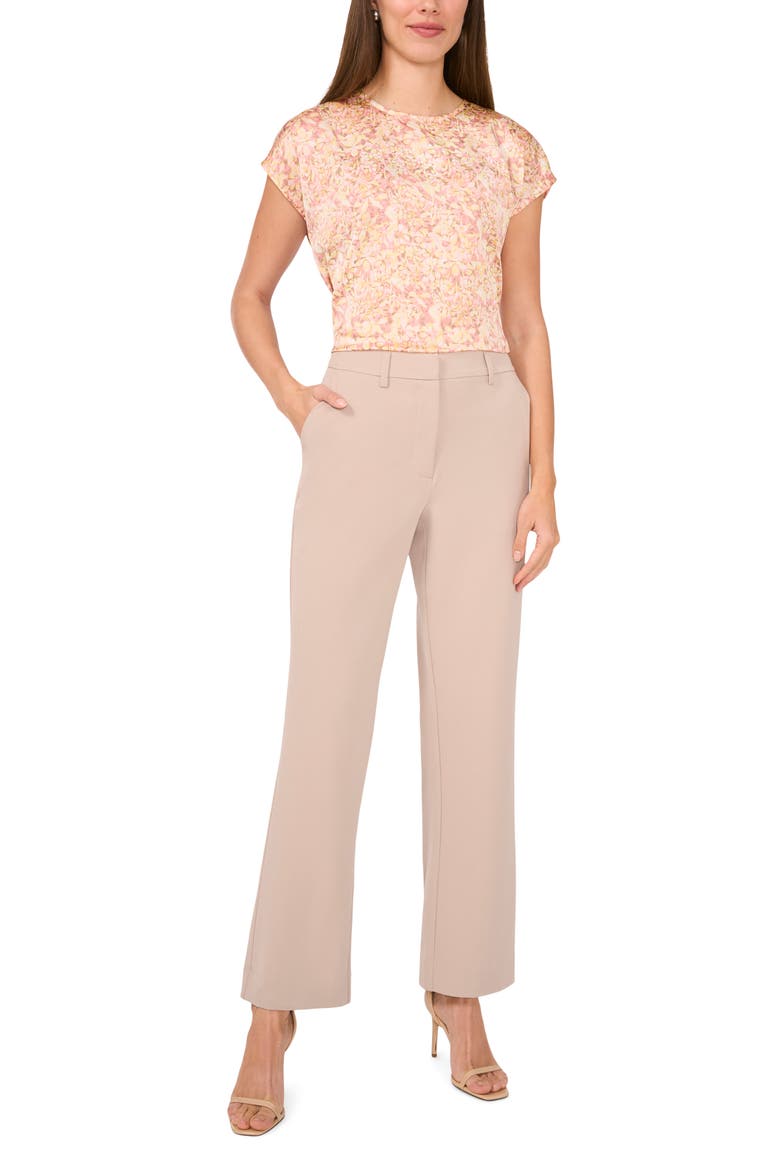 Printed Charmeuse Top, Alternate, color, SUGAR PEACH