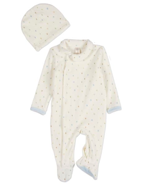 2 Piece Baby Velour Footie Set
